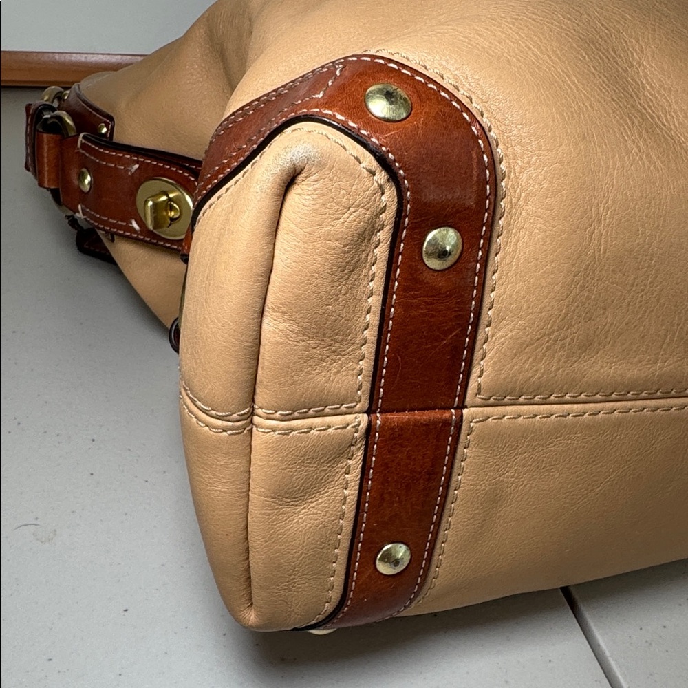 Coach Carly Large Hobo Bag Beige Leather Y2K Slouchy Shoulder Bag Vintage - Picture 10 of 15